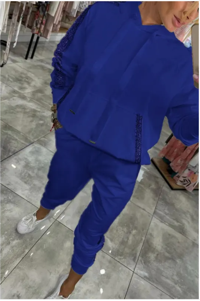Sports Hoodie & Sweatpants Set | Streetwear