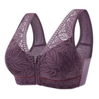 Soft Cotton Lace Bra for Elderly Women, Large Size