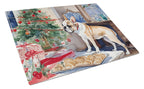 French Bulldog Christmas Cookies Glass Cutting Board