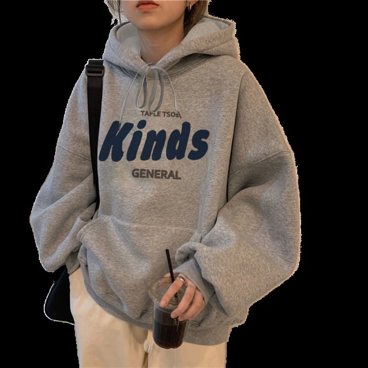 Women's Loose Hooded Fleece Sweater for Winter