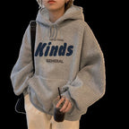 Women's Loose Hooded Fleece Sweater for Winter