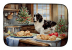 English Cocker Spaniel Christmas Cookies Dish Drying Mat