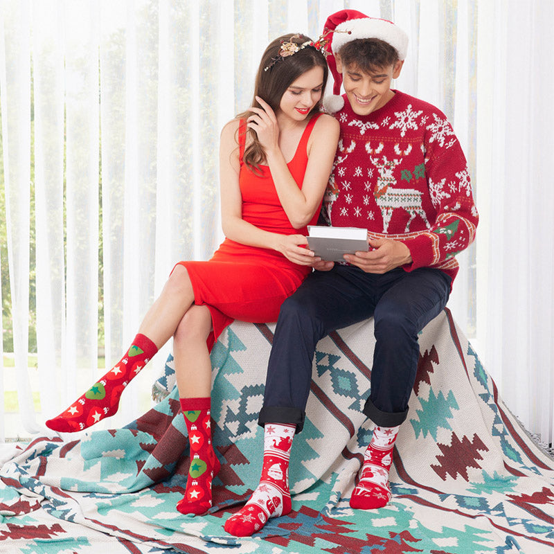 Christmas Santa Claus Women's Elk Socks
