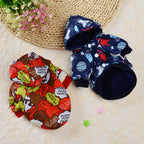 Fashionable Cartoon Velvet Windbreaker for Small Pets