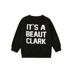 Boys Crewneck Sweatshirt Jacket with Letter Design | Streetwear