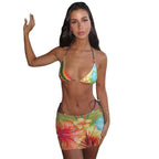 Hip Lifting Strap Print Bikini Set – Sexy Two-Piece for Women