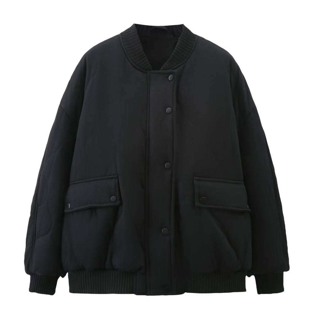 Women's Fashionable Casual All-match Loose Cotton-padded Jacket