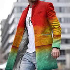 Men's Woolen Stand Collar Casual Coat for Autumn/Winter