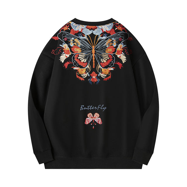 Autumn Chinese Style Zhuangzi Dream Butterfly Sweatshirt | Streetwear