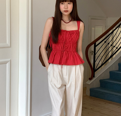 2020 Summer Korean Style Sleeveless Crop Top for Women