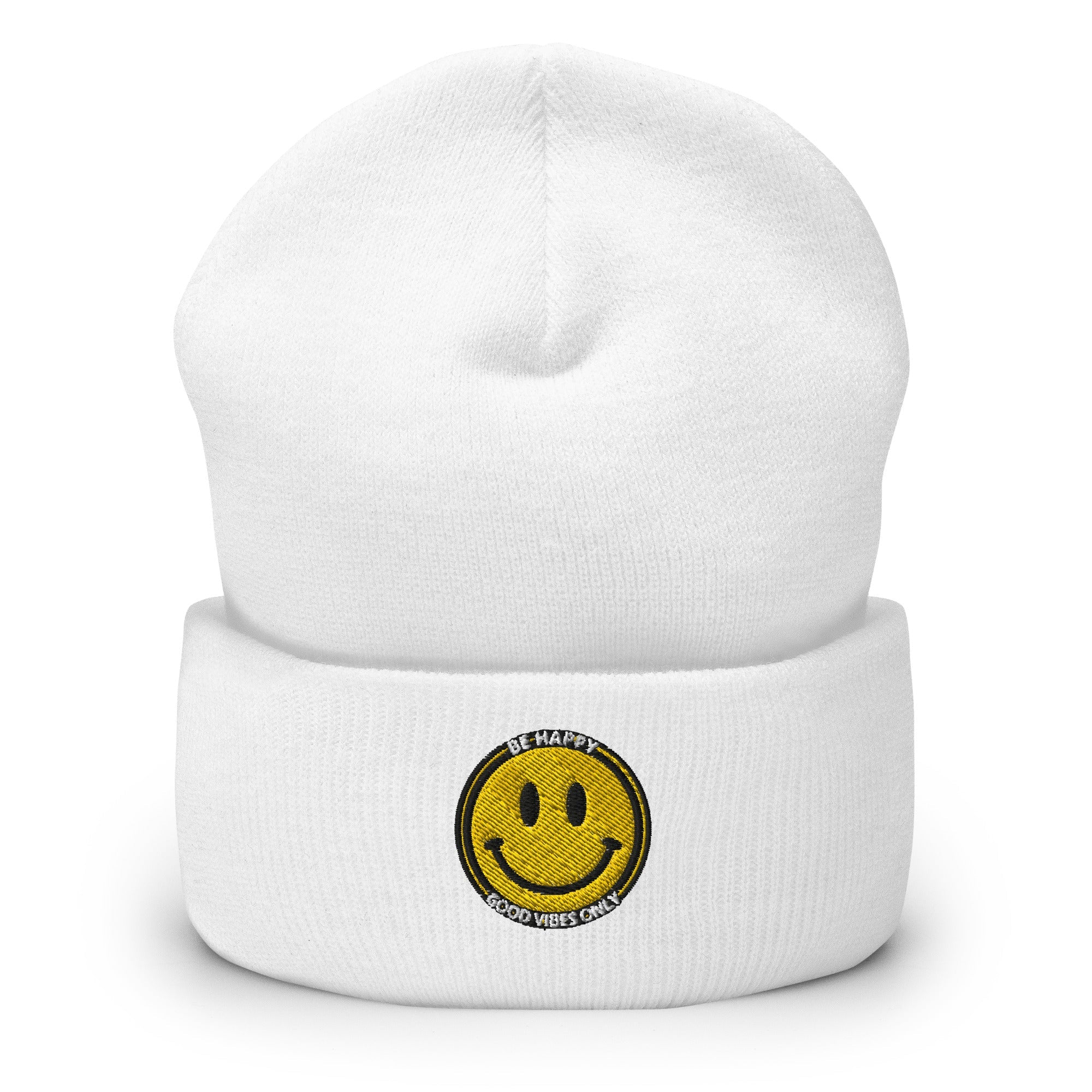 Be Happy Beanie | Embroidered Cap