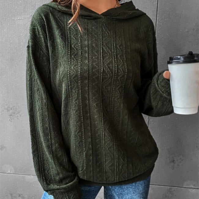 Autumn Women's Solid Color Hooded Long Sleeve Sweatshirt | Streetwear
