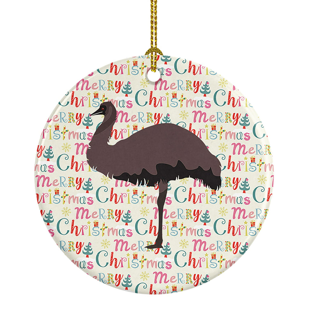 Emu Christmas Ceramic Ornament