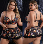 Plump Girls Halloween Maid Costume Lingerie (Large Size)
