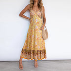 2021 Women's Casual Boho Floral V-Neck Summer Dress