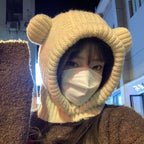 Cute Bear Ears Wool Hat for Women | Embroidered Cap