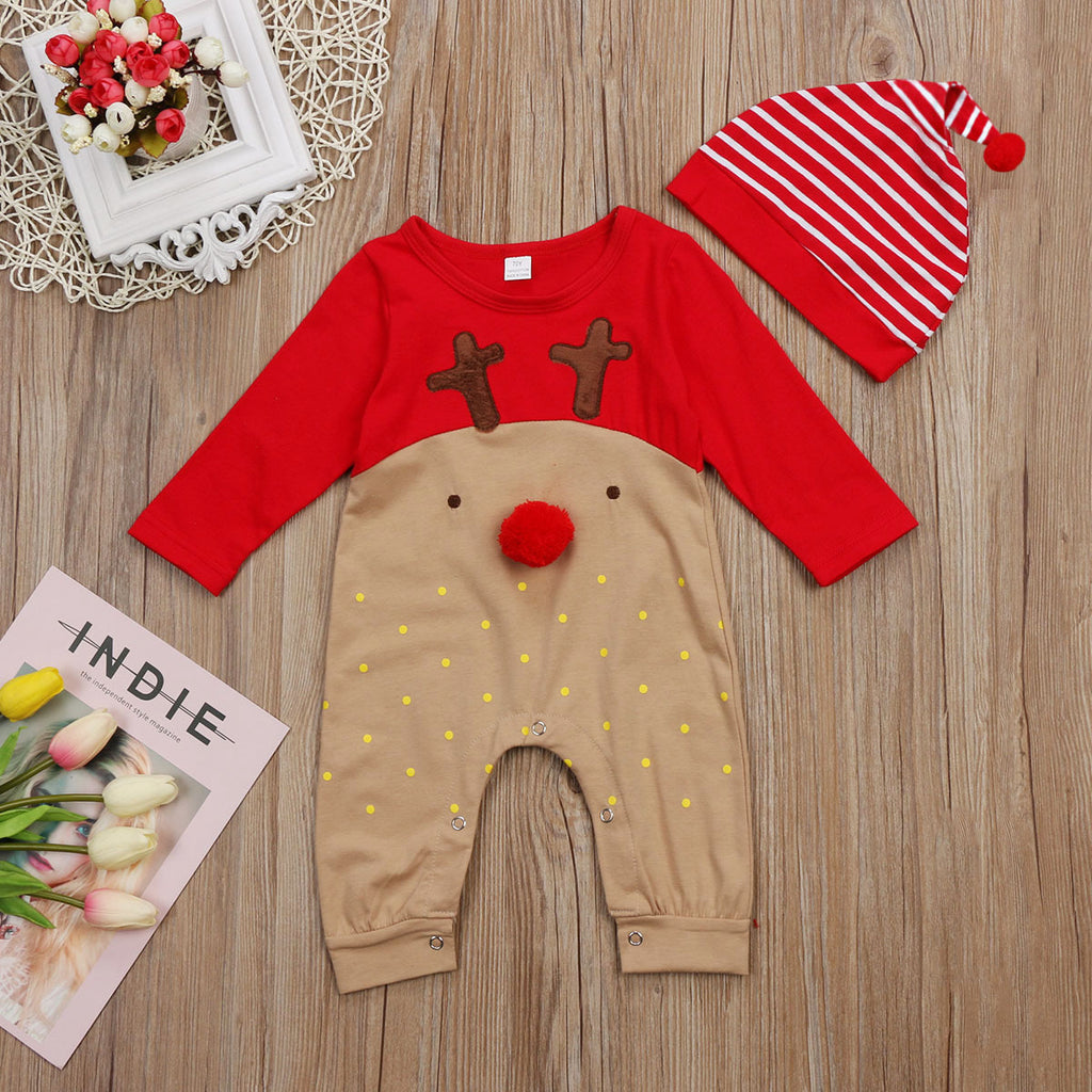 New Christmas Colorful Embroidered Baby Romper