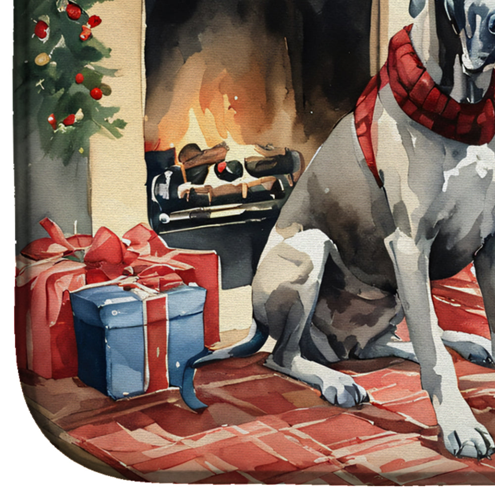 Great Dane Cozy Christmas Dish Drying Mat