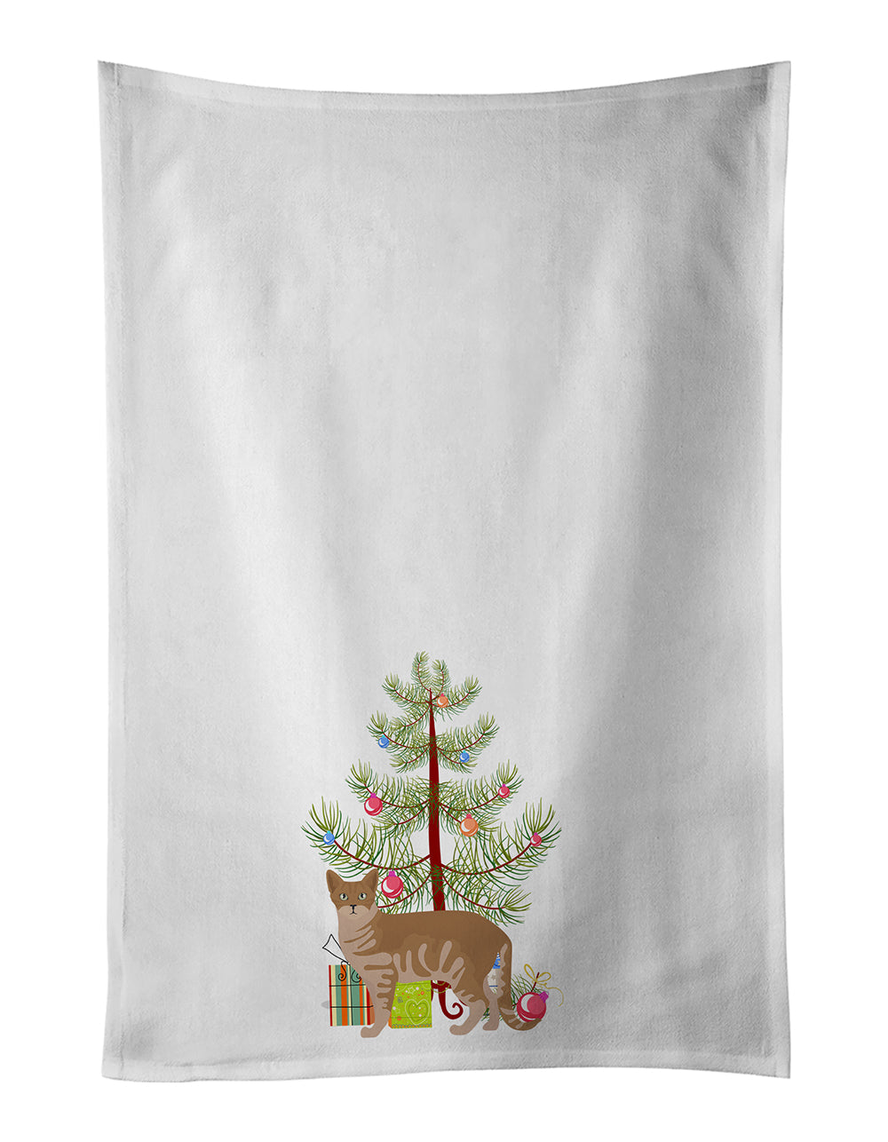 Australian Mist Cat Christmas Kitchen Towel Set of 2