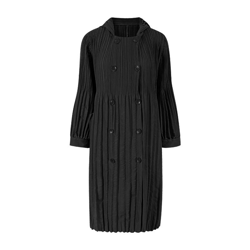 Loose Mid-Length Double-Breasted Fashion Trench Coat