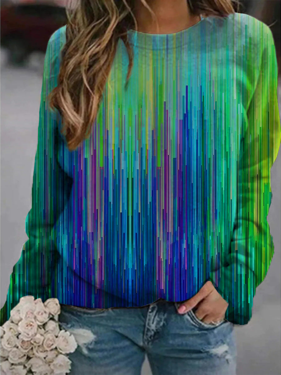 Abstract Oil Painting Sweater for Women