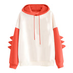 Dinosaur Cartoon Hoodie for Women - Winter Casual Wear | Streetwear
