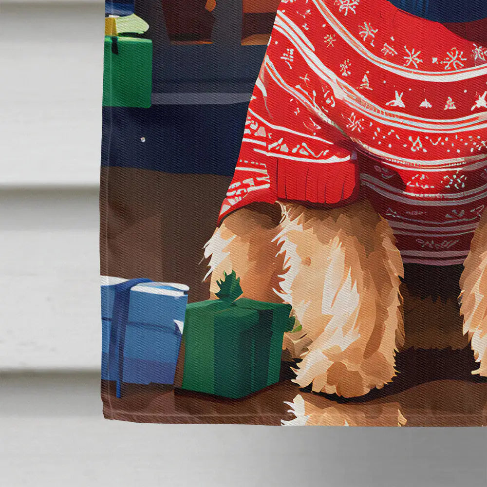 Norfolk Terrier Christmas House Flag