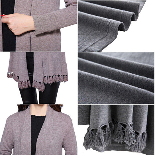 Cozy Cozy Cardigan Along With Tasseled Trim