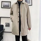 Men's Medium Length Spring Autumn Trench Coat