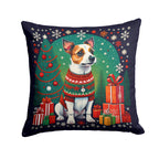 Jack Russell Terrier Christmas Throw Pillow