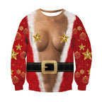 3D Christmas Sweatshirt with Fun Print for Couples | Streetwear