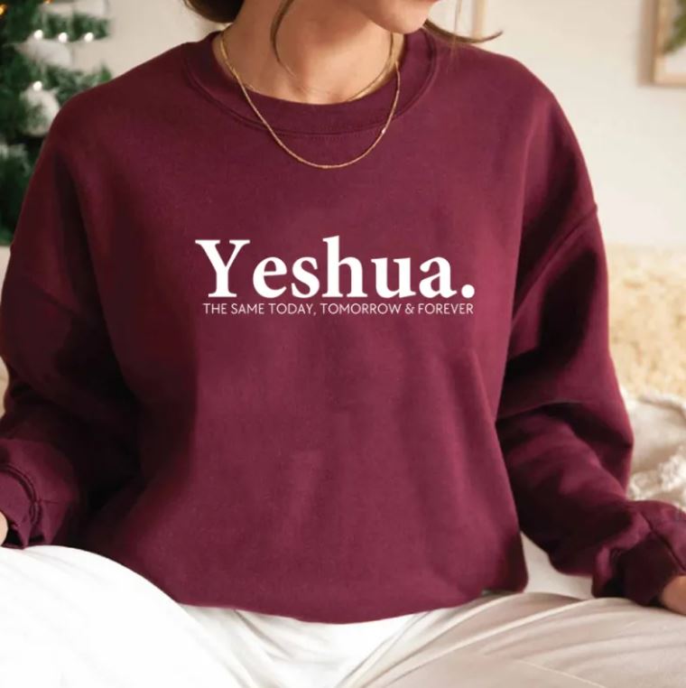 Vintage Yeshua Christian Sweatshirt Christian Apparel Faith | Faith Streetwear