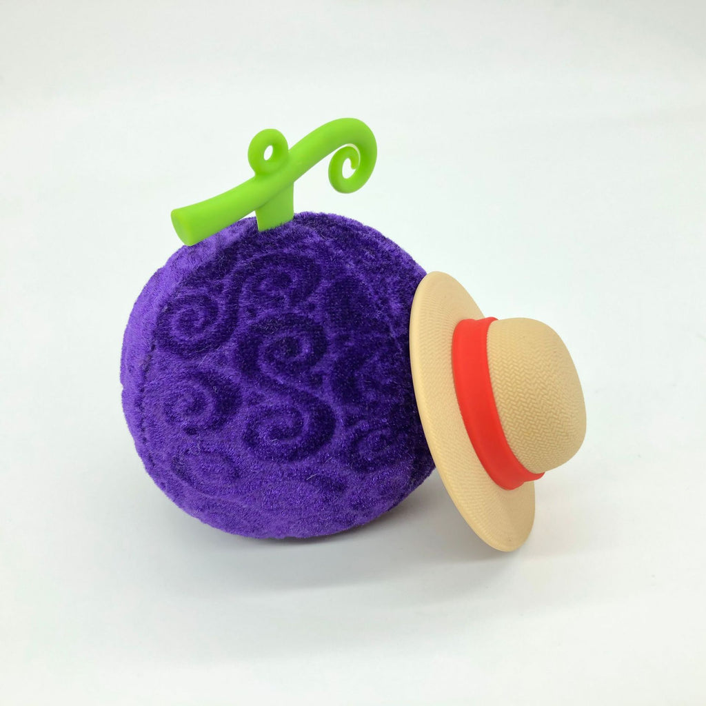 One Piece Luffy Hat Rubber Fruit Plush Keychain Toy | Accessory