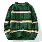High Elastic Knitted Stripe Sweater for Men 2023