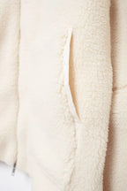 Women's Stand Collar Zipper Lamb Wool Coat