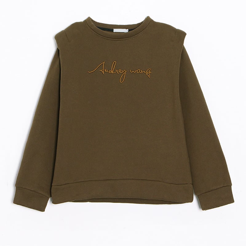 Loose Short Padded Shoulder Sweater for Women