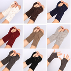 Women's Knit & Lace Acrylic Gloves