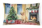 Labrador Retriever Cozy Christmas Throw Pillow