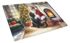Newfoundland and Santa Claus Glass Cutting Board