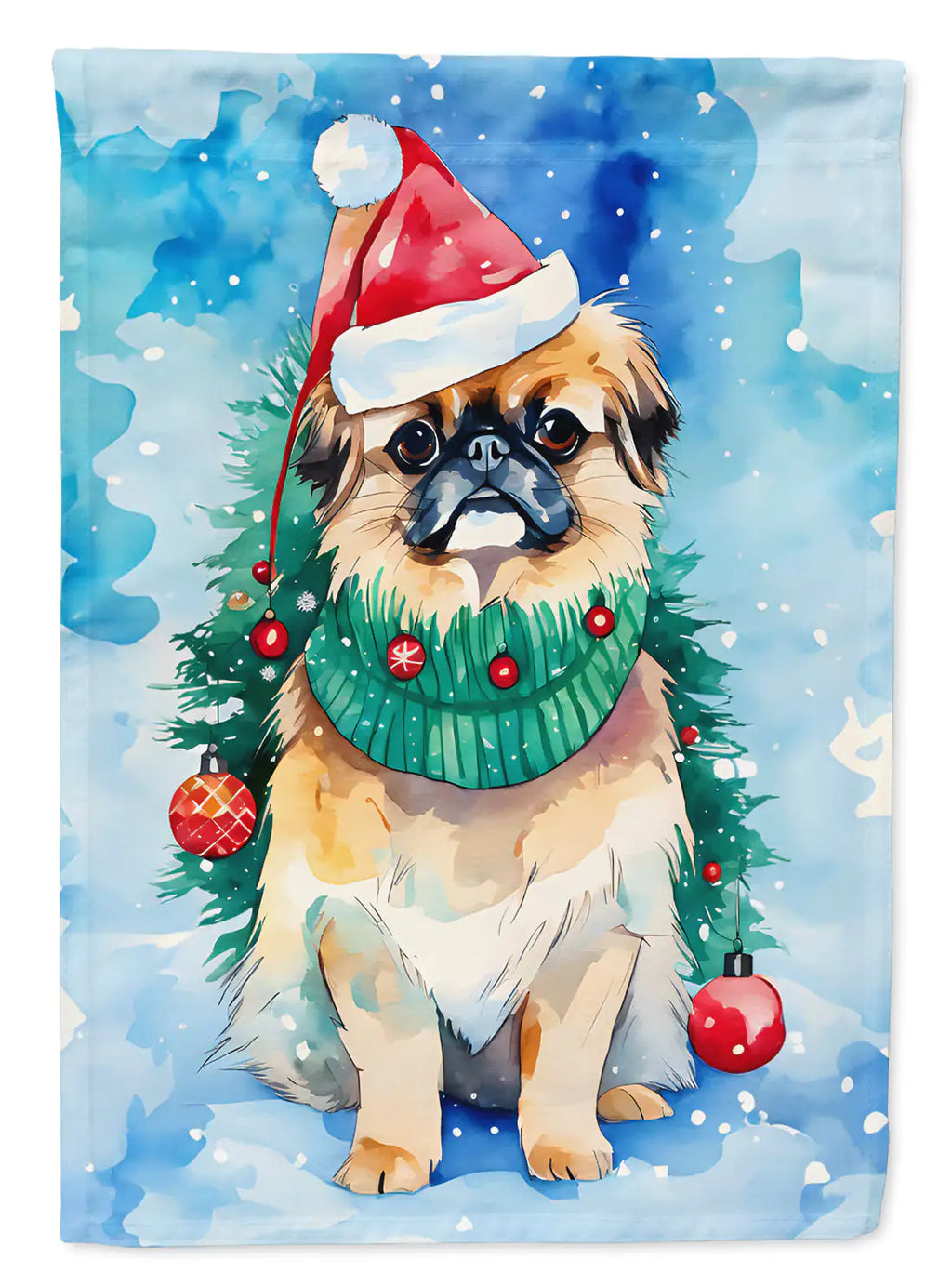 Pekingese Christmas Garden Flag
