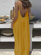 Loose Spaghetti Strap Bohemian Maxi Dress