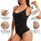 Plus Size Seamless Bodysuit with Thong for Women