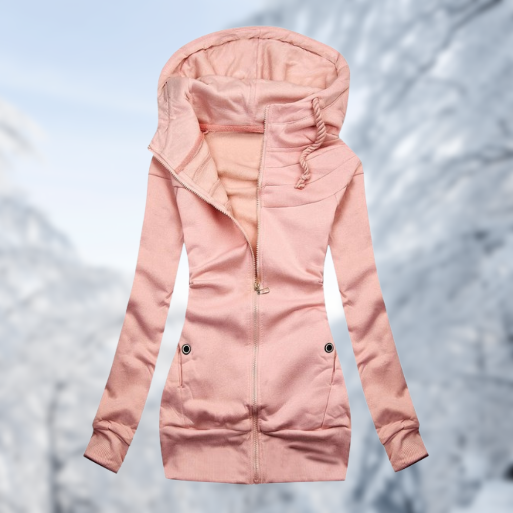 Medium Long Loose Hooded Sweater Coat for Women