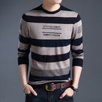 Youth Striped Casual Pullover Sweater | Streetwear