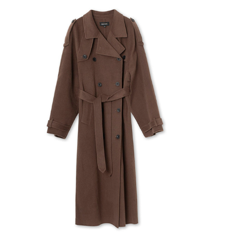 Vintage Wool Blend Long Coat (One Piece)