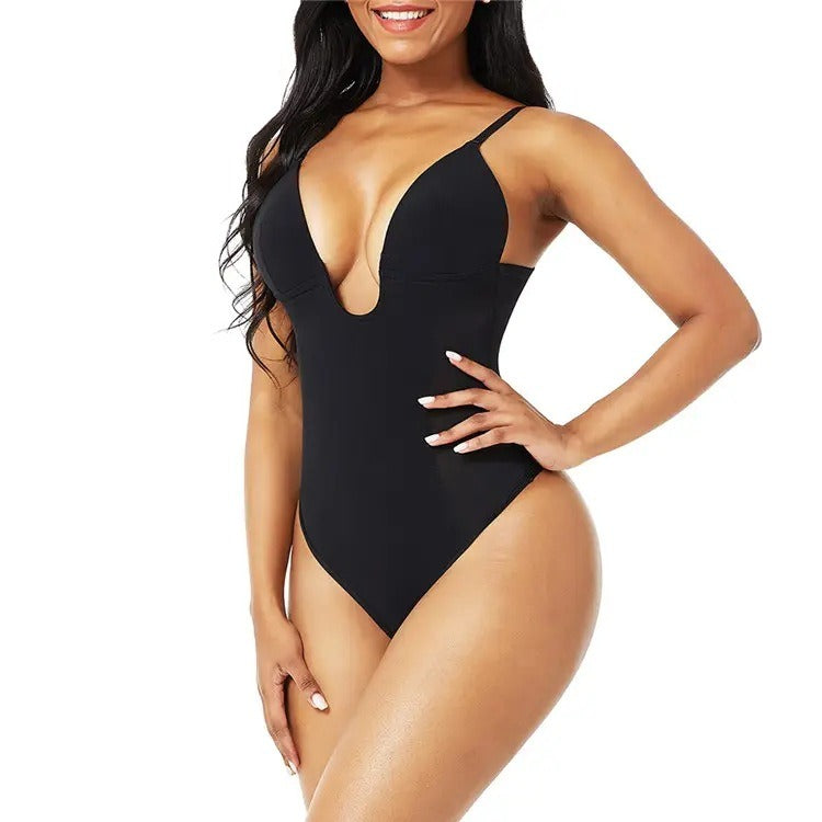 Backless Body Shaping T-Back Corset Jumpsuit
