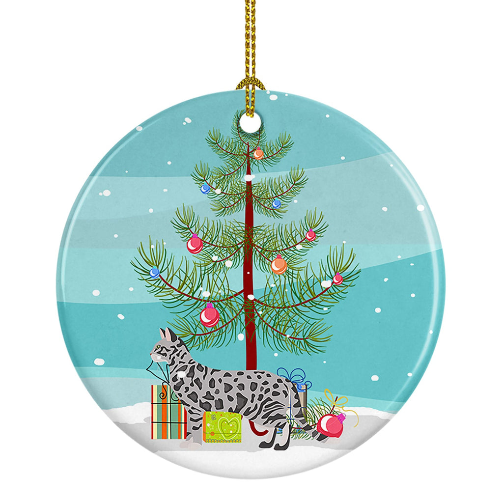 Cheetoh Cat Christmas Ceramic Ornament
