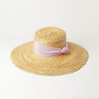 Wavy Pattern Braided Straw Beanie Hat | Embroidered Cap