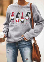 Christmas Print Long Sleeve Sweatshirt | Streetwear