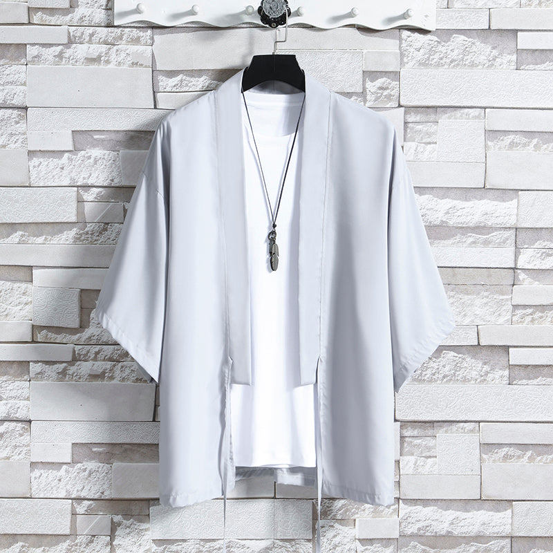 2024 Summer Men's Japanese Kimono Jacket and Shirt